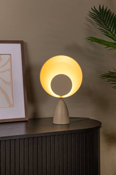 Tischleuchte Castamar - Stahl - Beige