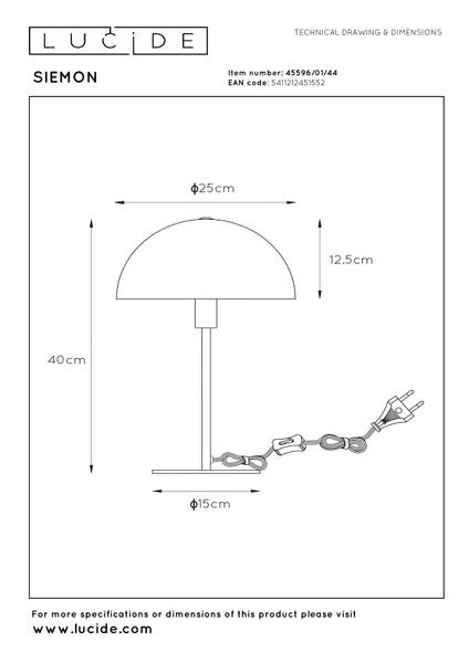 Tischleuchte Siemon - Stahl - Gelb