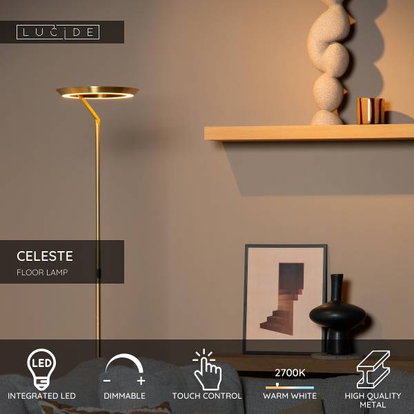 Stehleuchte Celeste - Eisen - Gold