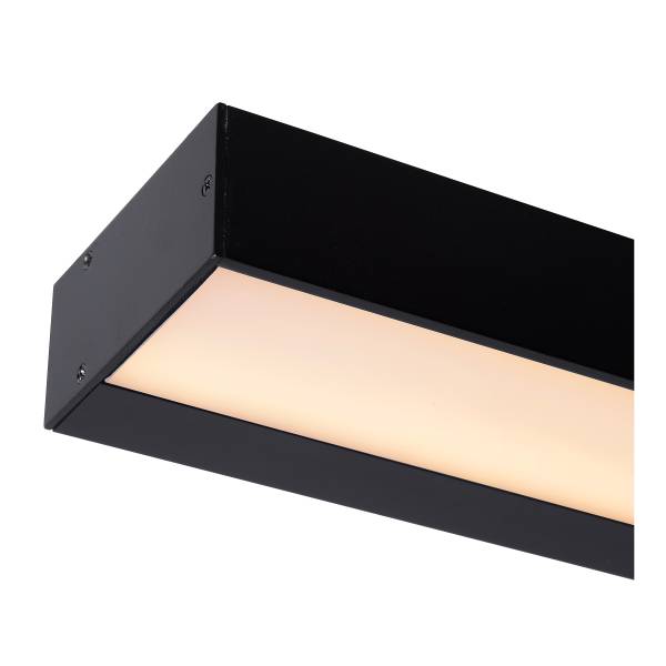 LED-Wandleuchte Alexa - Eisen - Schwarz - Tiefe: 90 cm