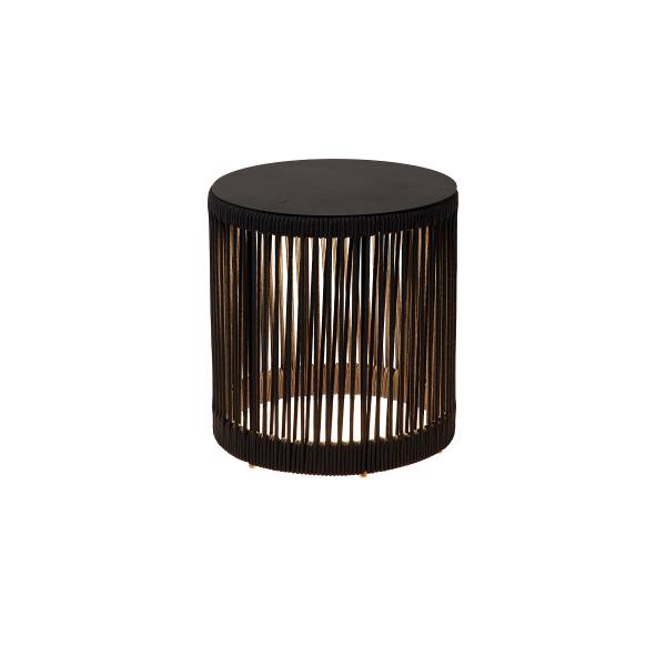 Akku-Stehleuchte Pingi - Polyester - Schwarz - Höhe: 37 cm