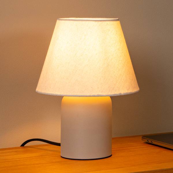 Tischleuchte Macia - Keramik - Beige