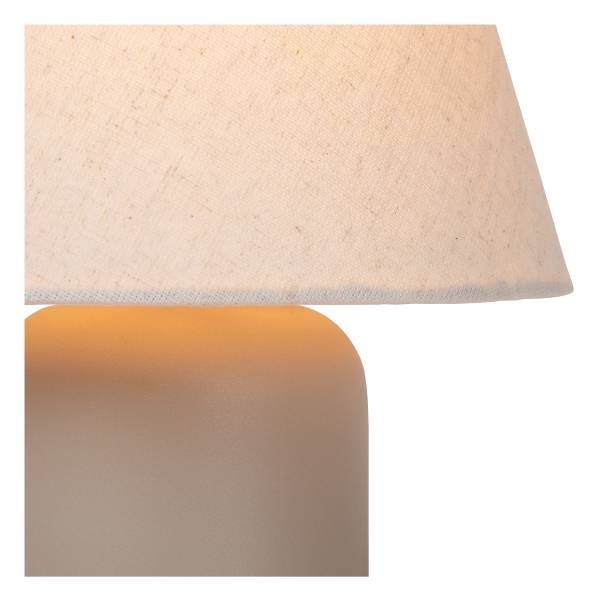 Tischleuchte Macia - Keramik - Beige