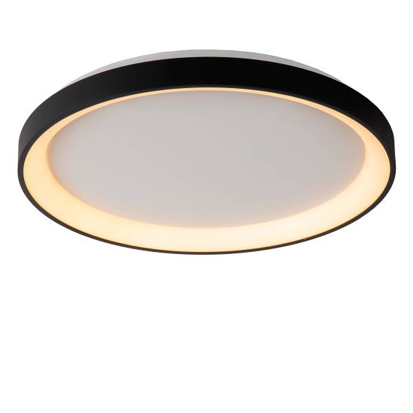 LED-Deckenleuchte Vidal - Acrylglas - Schwarz - Durchmesser: 48 cm