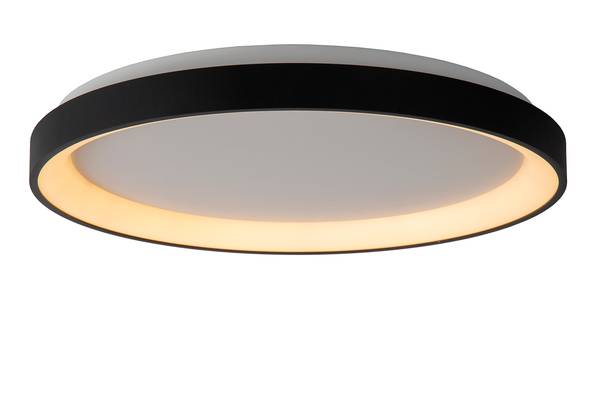 LED-Deckenleuchte Vidal - Acrylglas - Schwarz - Durchmesser: 48 cm