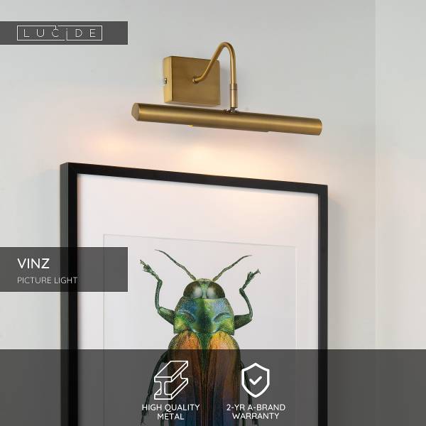 Wandleuchte Vinz - Eisen - Gold