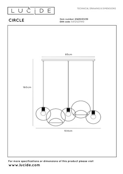 Pendelleuchte Circle - Eisen - Schwarz