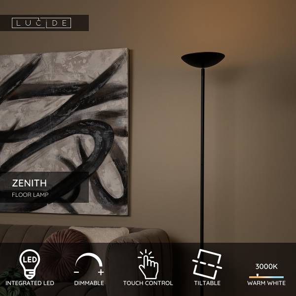 LED-Stehleuchte Zenith Typ B - Eisen - Schwarz