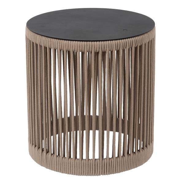 Akku-Stehleuchte Pingi - Polyester - Grau - Höhe: 37 cm