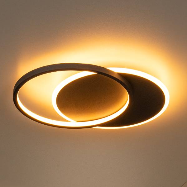 LED-Deckenleuchte Axelle - Polypropylen - Schwarz