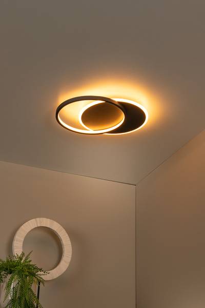 LED-Deckenleuchte Axelle - Polypropylen - Schwarz