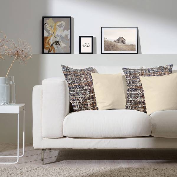 Dekokissenbezug Chalet - Jacquard-Gewebe - Grau / Terrakotta - 46 x 46 cm