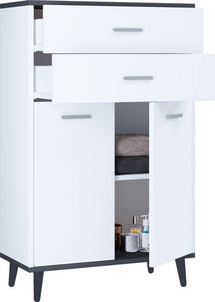 Unterschrank Landos - Weiß / Anthrazit