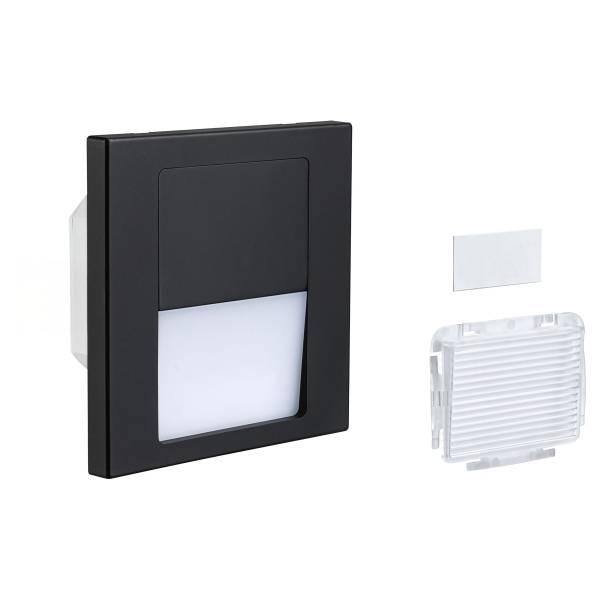 LED-Einbauleuchte Tsaro - Kunststoff - Schwarz