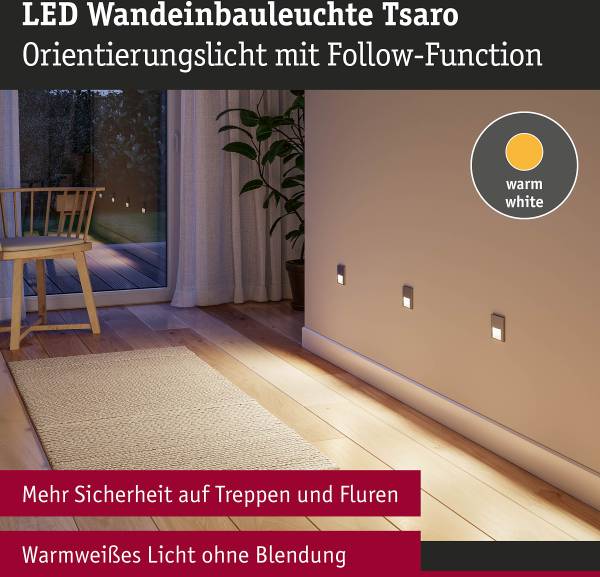 LED-Einbauleuchte Tsaro - Kunststoff - Schwarz