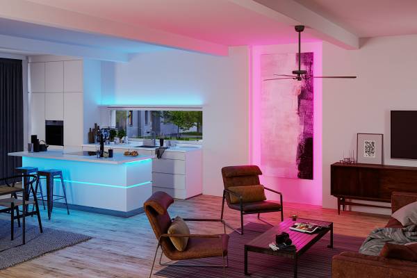 LED-Strip MaxLED 500 RGB - Kunststoff - Silber - Breite: 150 cm - 4er Set