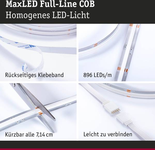 LED-Strip MaxLED 500 RGB - Kunststoff - Silber - Breite: 150 cm - 4er Set