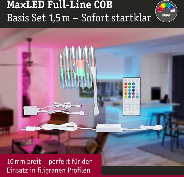 LED-Strip MaxLED 500 RGB - Kunststoff - Silber - Breite: 150 cm - 4er Set
