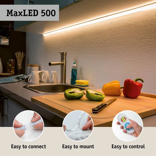 LED-Strip MaxLED 500 RGB - Kunststoff - Silber - Breite: 150 cm - 4er Set
