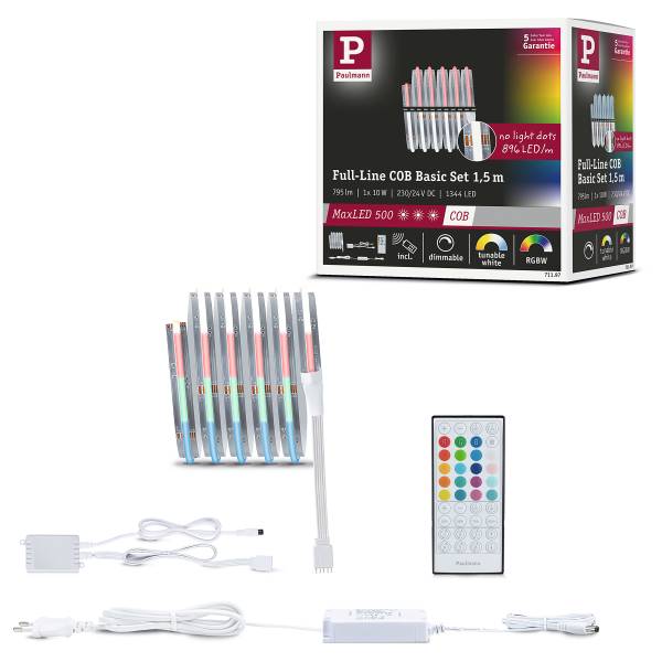 LED-Strip MaxLED 500 RGB - Kunststoff - Silber - Breite: 150 cm - 4er Set