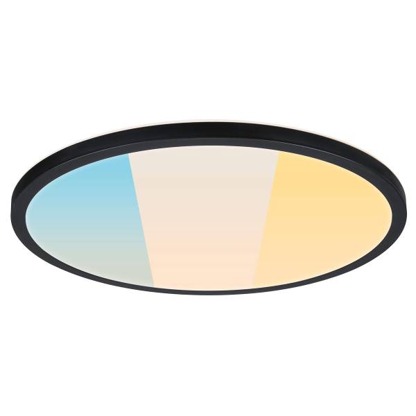 LED-Deckenleuchte Atria Shine WS Rund - Kunststoff - Schwarz