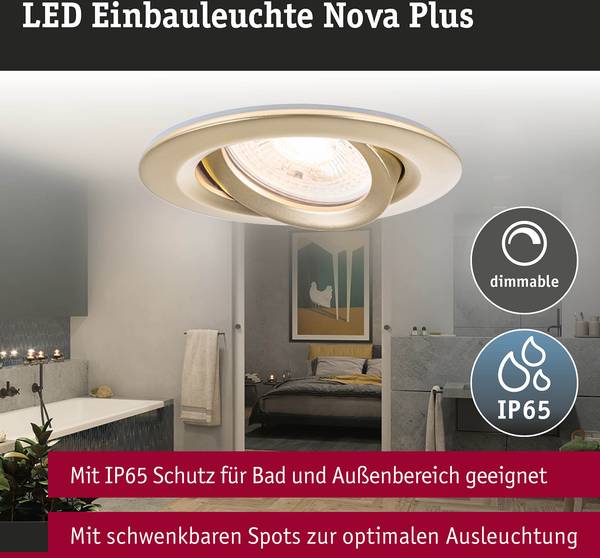 Einbauleuchte Nova Plus Dim - Aluminium - Gold - 3er Set