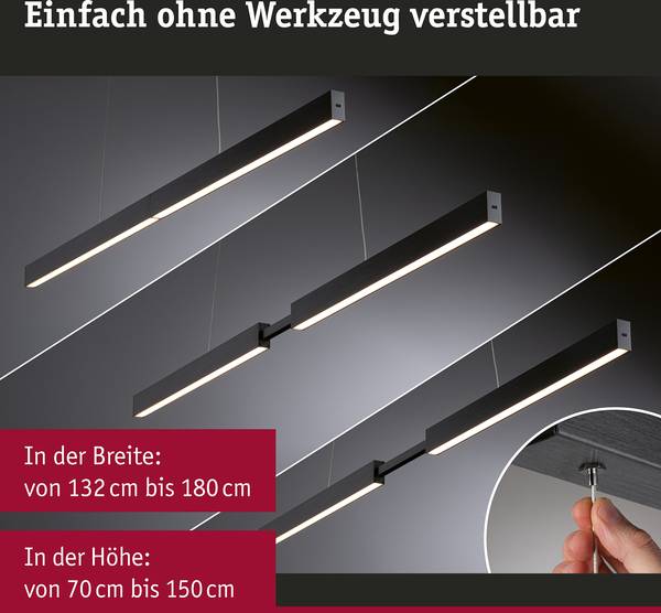 LED-Pendelleuchte Aptare - Aluminium - Schwarz