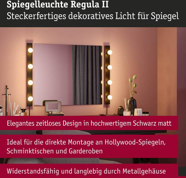 Wandleuchte Regula II Typ B - Aluminium - Schwarz