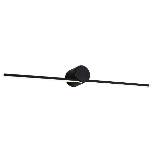 LED-Wandleuchte Sava - Aluminium - Schwarz - Breite: 60 cm