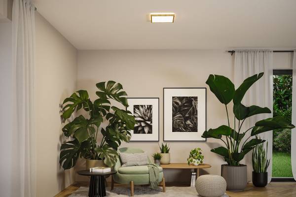 LED-Deckenleuchte Atria Shine WS - Kunststoff - Eiche Dekor