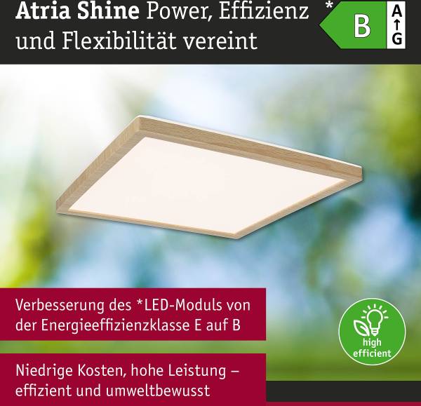 LED-Deckenleuchte Atria Shine WS - Kunststoff - Eiche Dekor
