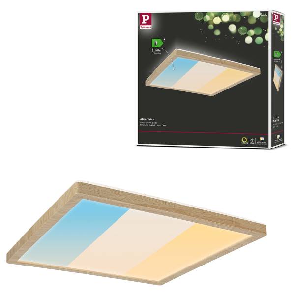 LED-Deckenleuchte Atria Shine WS - Kunststoff - Eiche Dekor