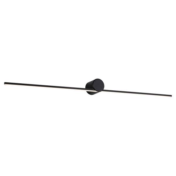 LED-Wandleuchte Sava - Aluminium - Schwarz - Breite: 90 cm