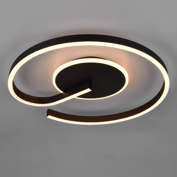 LED-Deckenleuchte Calle - Silikon / Eisen - 1-flammig - Schwarz