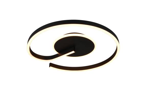 LED-Deckenleuchte Calle - Silikon / Eisen - 1-flammig - Schwarz