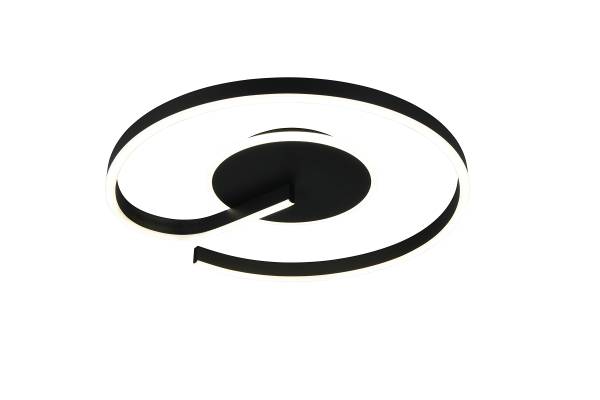 LED-Deckenleuchte Calle - Silikon / Eisen - 1-flammig - Schwarz