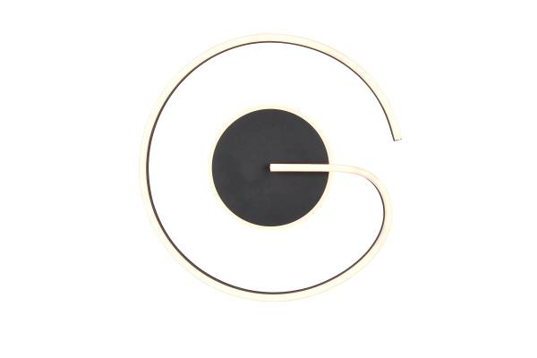 LED-Deckenleuchte Calle - Silikon / Eisen - 1-flammig - Schwarz