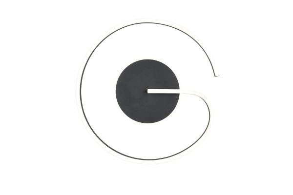 LED-Deckenleuchte Calle - Silikon / Eisen - 1-flammig - Schwarz