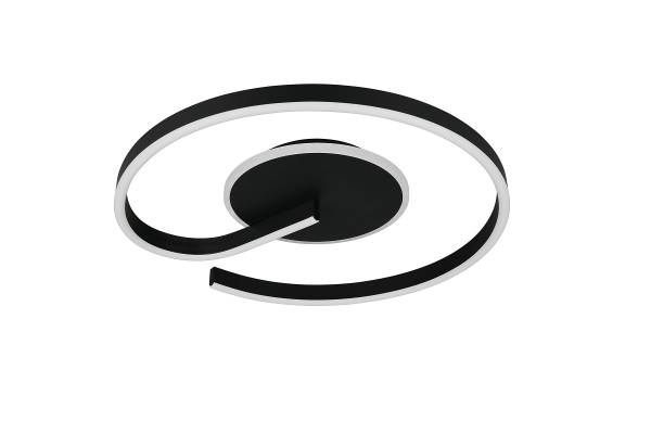 LED-Deckenleuchte Calle - Silikon / Eisen - 1-flammig - Schwarz