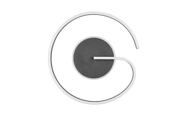 LED-Deckenleuchte Calle - Silikon / Eisen - 1-flammig - Schwarz