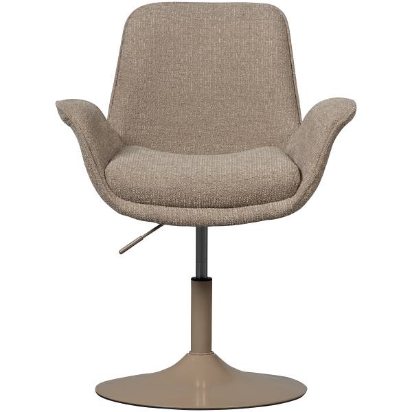 Drehbarer Armlehnenstuhl Marten Typ A - Beige - Chenille - Eisen - 70 x 90 x 66 cm