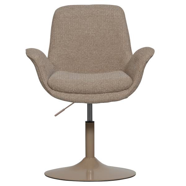 Drehbarer Armlehnenstuhl Marten Typ A - Beige - Chenille - Eisen - 70 x 90 x 66 cm