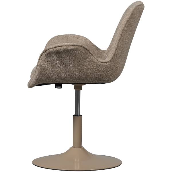Drehbarer Armlehnenstuhl Marten Typ A - Beige - Chenille - Eisen - 70 x 90 x 66 cm