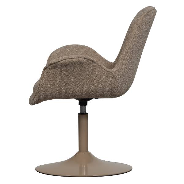 Drehbarer Armlehnenstuhl Marten Typ A - Beige - Chenille - Eisen - 70 x 90 x 66 cm