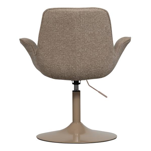 Drehbarer Armlehnenstuhl Marten Typ A - Beige - Chenille - Eisen - 70 x 90 x 66 cm