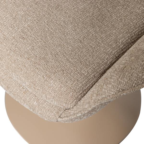 Drehbarer Armlehnenstuhl Marten Typ A - Beige - Chenille - Eisen - 70 x 90 x 66 cm