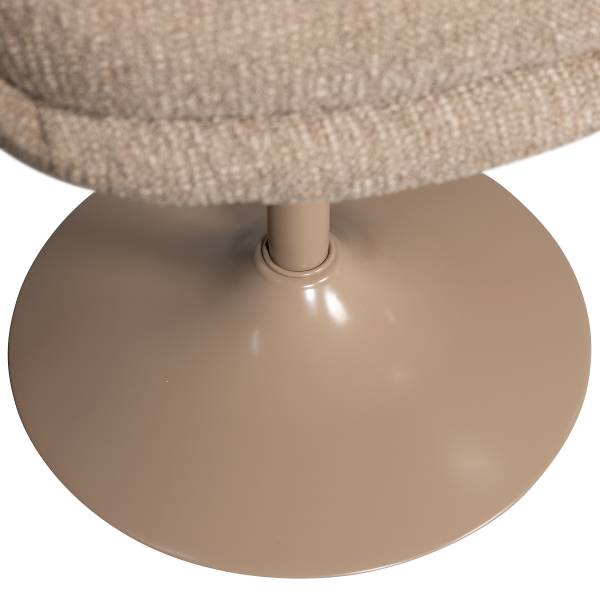 Drehbarer Armlehnenstuhl Marten Typ A - Beige - Chenille - Eisen - 70 x 90 x 66 cm
