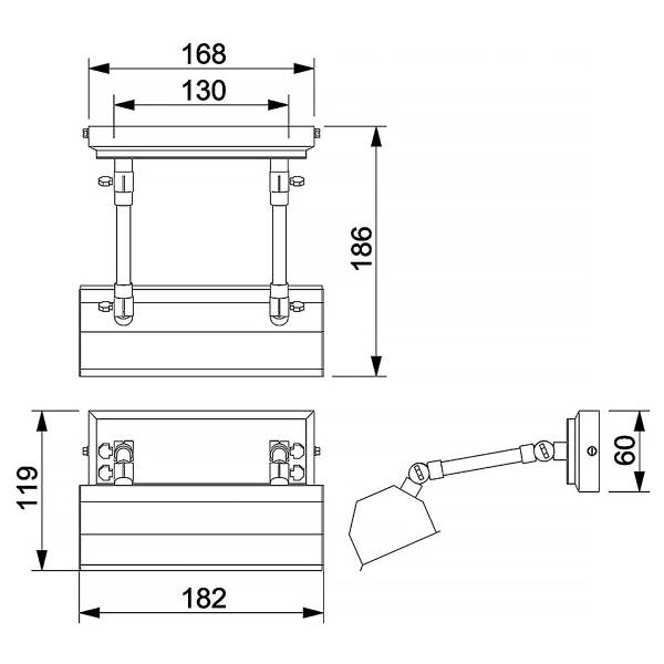Bilderleuchte Chawton - Stahl - Messing