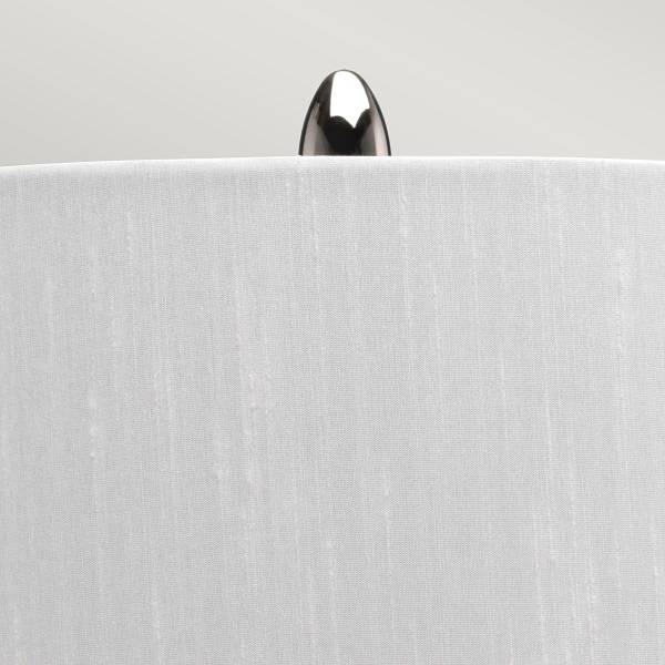 Tischleuchte Bexley - Stahl / Keramik - Weiß / Silber