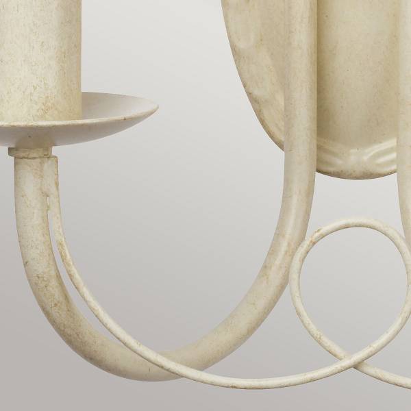 Wandleuchte Minster - Stahl - Ivory - Flammenanzahl: 2